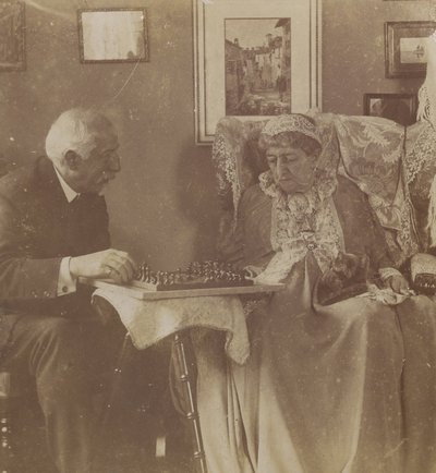 (هاردينج هاي كاميرون وليدي دالريمبل يلعبان الشطرنج) بواسطة هنري هيرشل هاي كاميرون